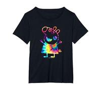 Peppa Pig Tie Dye Portrait T-Shirt, Women's Plus, Black, 6X