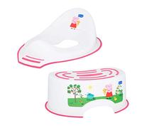 Peppa Pig Toilet Training Seat Bundled with Peppa Pig Step Stool with Non Slip Feet