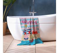 Peppa Pig and George Kids Towel | Super Soft Feel, Waves Design | Perfect The Home, Bath, Beach & Swimming Pool | One Size 70cm x 140cm