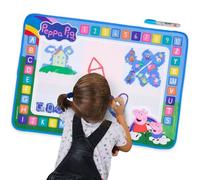 Peppa Pig Toys Water Doodle Mat - No Mess Colouring & Drawing Game Reusable Painting Aqua Mat, Water Art for Toddler Educational Learning Toys for Age 3 and Up Year Old Girls & Boys (50cm x 70cm)