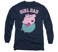 Peppa Pig Tv Daddy Pig Girl Dad Unisex Long Sleeve T Shirt, Navy, L