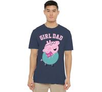 Peppa Pig Tv Daddy Pig Girl Dad Unisex T Shirt, Heather Navy, XL