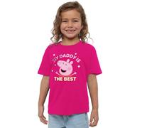Peppa Pig Tv My Daddy is The Best Girls T Shirt, Fuchsia, 7-8