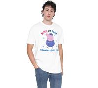 Peppa Pig Tv Pink Or Blue Grandpa Pig Loves You Unisex T Shirt, White, 4XL