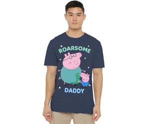 Peppa Pig Tv Roarsome Daddy Pig Unisex T Shirt, Heather Navy, 3XL