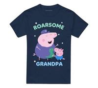 Peppa Pig Tv Roarsome Grandpa Pig Unisex T Shirt, Navy