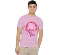 Peppa Pig Tv Team Girl Badge Unisex T Shirt, Light Pink