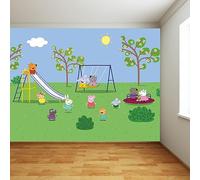 Peppa Pig Wall Mural - Peppa and Friends Playground Full Wall Mural Kids Art (2m Width x 2m Height)