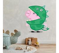 Peppa Pig Wall Sticker - George in Dinosaur Suit Wall Decal Kids Art (60cm Height x 50cm Width)