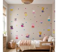 Peppa Pig Wall Stickers for Kids Bedrooms Removable Peppa and Friends Wall Decals Nursery Bedroom Decor Made in UK