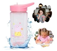 Peppa Pig Water Bottle for Kids 6+ Months - 420ml BPA Free Straw Bottle with Pop-Up Lid - Leakproof Reusable Drinks Bottle for School, Nursery, Travel - Non Spill Toddler Bottle