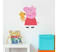 Peppa Pig with teddy wall stickers (Regular size) | Official Peppa Pig wall stickers range