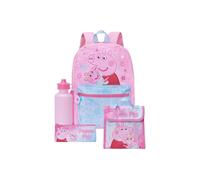 Peppa Pig 4 Piece Backpack Set | Peppa And Evie Pig Girls Backpack | Kids Bags