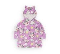 Peppa Pig Women's Scattered Print Blanket Hoodie | Girls Purple AOP | Officially Licensed Merch Peppa Pig Purple One Size