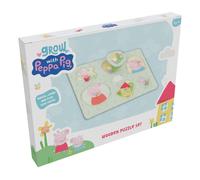 Peppa Pig Wooden Puzzle Set for Toddlers 12+ Months Chunky Wooden Puzzle Pieces