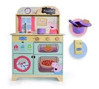 Peppa Pig Wooden Play Set for Toddlers Age 3+, Play Set for Pretend Play, Party Set for Children, Durable Wooden Kitchen Toys, Fun Set for Toddlers and Kids (Floor Standing Kitchen)