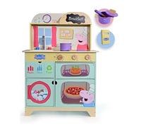 Peppa Pig Wooden Play Set for Toddlers Age 3+, Play Set for Pretend Play, Party Set for Children, Durable Wooden Kitchen Toys, Fun Set for Toddlers and Kids (Floor Standing Kitchen)