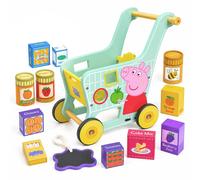 Peppa Pig Wooden Play Set for Toddlers Age 3+, Play Set for Pretend Play, Party Set for Children, Durable Wooden Kitchen Toys, Fun Set for Toddlers and Kids (Shopping Trolley)