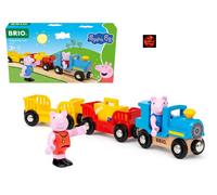 BRIO World - Peppa Pig Train - Wooden Train for Kids Age 3 Years Up - Railway Accessories and Add Ons