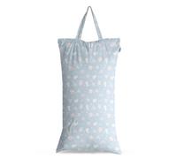 Peppa Pig XL Wet Bag, Waterproof Reusable Nappy Pail, Laundry, Travel, Beach Swim, Secure Zipper Closure with Handle,40x70cm (Blue Mix Peppa & Friends)