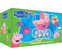 HTI Peppa Pig Stroller | Toy Dolls Buggy In Pink & White Peppa Pig Theme | Childrens Baby Doll Stroller Toy Umbrella Fold Stroller| Role Play Toy Dolls Buggy Pushchair | Suitable For Ages 2+,Pink,white,53 x 26.5 x 43.5 centimeters