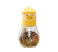 Pepper Bottle, Yellow Salt, Manual Grinding Portable Kitchen With Adjustable Thickness, For Seasonings, Coffee Bean Pepper