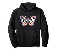 Pepper Butterfly - Personalized Cute Name Word Art Pullover Hoodie