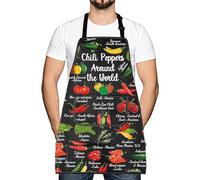 Pepper Chillies Lover Chili Peppers Around the World Kitchen Apron Hot and Spicy Cooking Chili Gift (Chillies)