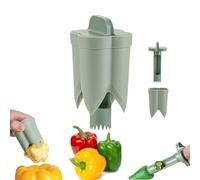 Pepper Corer, Pepper Seed Corer Remover, Bell Jalapeno Green Chili Peppers Cutter Deseeder, Fruit & Vegetable Quickly Coring and Caving Tool, 2 in 1 Kitchen Gadgets