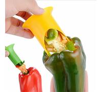 Pepper Corer Remover, 2 Multifunctional Chili Pepper Corer, Tomato Coring Tools, Bell Pepper Corer, Kitchen Tool Easily Coring Accessories, Separator Gadget for Jalapeno, Tomato (Random Color)