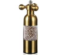 Pepper Grinder, 7x2x2 Adjustable Coarseness Pepper Grinder Manual with Handle, Refillable Stainless Steel/Salt for Home, Restaurant