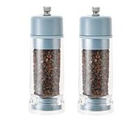 Pepper Grinder Manual Refillable Salt Pepper Mills，Fresh Grinding Adjustable Salt Pepper Grinders Salt Pepper(2pc)