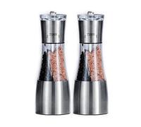 Pepper Grinder Pepper and Salt Grinder 2 in 1 - Dual Mill Shaker with Adjustable Coarseness by Ceramic Rotor Kitchen Mill(Pack of 2)