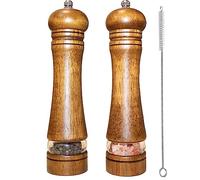 Pepper Grinder Salt Grinder Wooden Pepper Mill Grinder w/Adjustable Coarse, 5 inch Tall Wood Refillable Manual Pepper Grinder Mill Peppermill for Black Peppercorn, Easy Clean