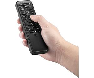 Pepper Jobs W10 GYRO Air TV Remote, QWERTY Keyboard Fly Mouse for Win 11/10, LED Backlit Keyboard Mini PC Controller, 6-Axis Gyro w/Learning Remote Control Function