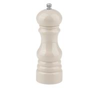 Pepper Mill Grinder Manual Salt Pepper Mill Plastic with Adjustable Ceramic Coarseness Refillable Pepper Spice Grinder for Home Kitchen Dining Table (Beige)