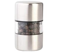 Pepper Mill Grinder - Tiny Stainless Steel Salt Grinder | Portable Handy Pepper Mill Shaker for Kitchen, Outdoor Party, Lunch Bag, Camping & Travel Use