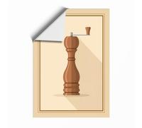 Pepper Mill Study Minimalist Unframed Wall Art Print A2 (59.4×42cm), Wall Decor for Living Room, Bedroom, Office & Home, Art Gift