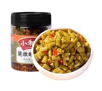 Pepper sauce, Hunan chili sauce, spicy vegetables, garlic paste, home made pickles 280g/can, Meigan cai, side dishes, noodles sauce, Chinese specialty snacks (G.Cowpea,1 can)
