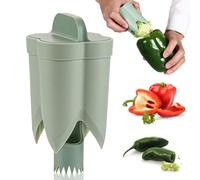 Pepper Seed Corer Remover, 2 in 1 Bell Pepper Easy to Use Durable Core Remover Tool for Vegetables and Fruit