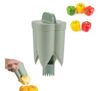 Pepper Seed Corer Remover - 2025 Upgraded 2-in-1 Bell Pepper Cutter & Deseeder: Effortlessly Streamline Your Kitchen Prep for Faster, More Efficient, & Hassle-Free Meal Prep (1, Green)