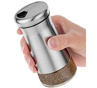 Pepper Shakers or Salt Shakers with Adjustable Pouring Holes - Stylish Stainless Steel Spice Dispenser - Perfect for Himalayas, Table Salt, White and Black Pepper