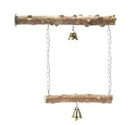 Pepper Wood Parrot Stand Pole Double Layer Toy For Bird Tiger Skin Claw Grinding Beak Grinding Stand Pole Bird Cage Accessories ,WHITE,15cm