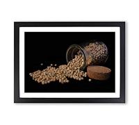 Peppercorns Pepper Framed Print | A2 Black Framed Wall Art | Ready to Hang | Modern Nature Picture | Living Room Bedroom Lounge Office