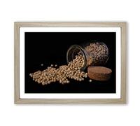 Peppercorns Pepper Framed Print | A2 Oak Framed Wall Art | Ready to Hang | Modern Nature Picture | Living Room Bedroom Lounge Office