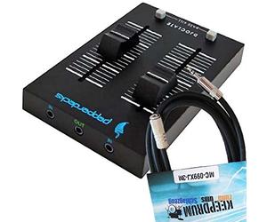 Pepperdecks DJOCLATE Portable 2 Channel Mixer + Keepdrum Extension 3 m Mini Jack