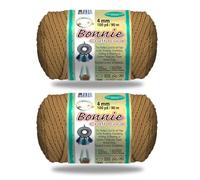 Pepperell Bonnie Braid Macrame Cord | 4mm x 100yd | Tan (Value 2-Pack) | Twisted Polypropylene Cord for DIY Crafts, Plant Hangers, Wall Hangings, Crochet & Macrame | Long-Lasting, Vibrant Color