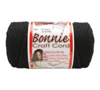 Pepperell Bonnie Macrame Craft Cord 6 mmx 100 yard-Black, polyolefin, 100 yd