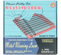 Pepperell Weaving Loom Retro Craft Kit, Metal, Red, 1 Count (Pack of 1)