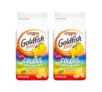 Pepperidge Farm Goldfish Colors Cheddar Cheese Crackers, Baked Snack Crackers, 6.6 oz Bag 187g (Pack of 2)